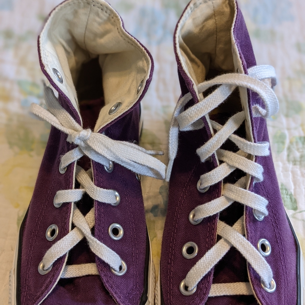 purple converse hi tops